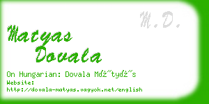 matyas dovala business card